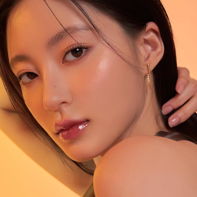rom&nd GLASTING WATER TINT 14 Mauve Moon | Long-Lasting Glossy Lip Stain | Hydrating & Non-Sticky Liquid Lipstick for Cool Tones