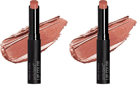 wet n wild Perfect Pout Lipstick, Orange Red Bare Your Soul, Vegan | Gluten-Free | Cruelty-Free | Lip Color (Pack of 2)