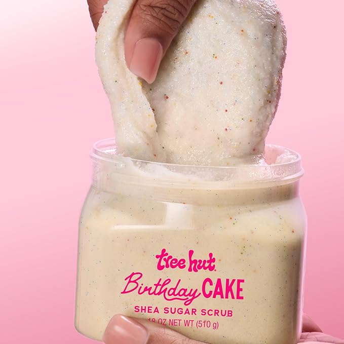 Tree Hut Exfoliating Shea Sugar Scrub Birthday Cake, 18 oz