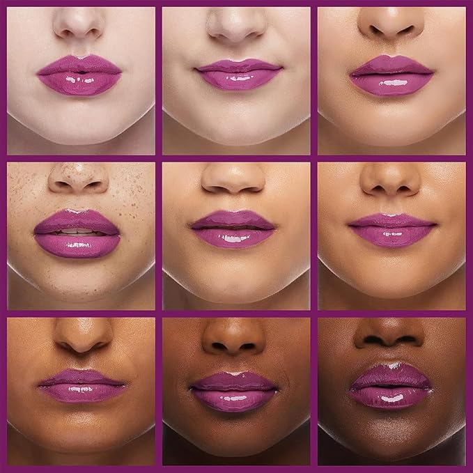 GECOMO Hydrating Lip Glow Oil, Moisturizing Lip Glow Oil, Nourishing Glossy Transparent Lip Oil, Plumping Lip Oil, Lip Balm, Non-sticky Tinted Toot Lip Balm for Lip Care (PURPLE) 0.2 OZ