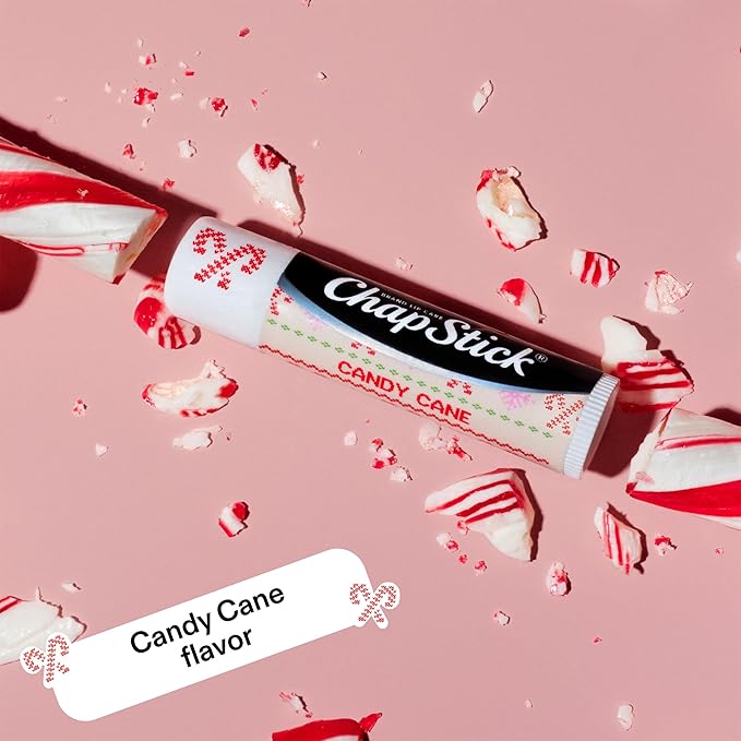 ChapStick Lip Balm, Holiday Variety Packs (6 Sticks) – Candy Cane, Toasty Treats Flavored Lip Moisturizers, Stocking Stuffers, 0.15 Oz Ea