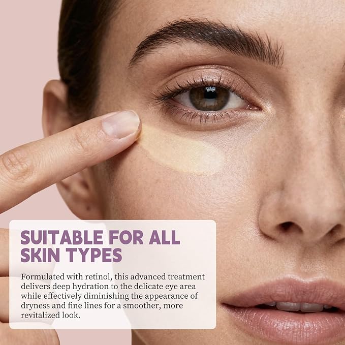 Eye Cream for Dark Circles & Puffiness with Retinol & Caffeine, Retinol Eye Brightener Stick, Anti-Aging, Reduces Fine Lines & Wrinkles, 0.35 oz / 10g
