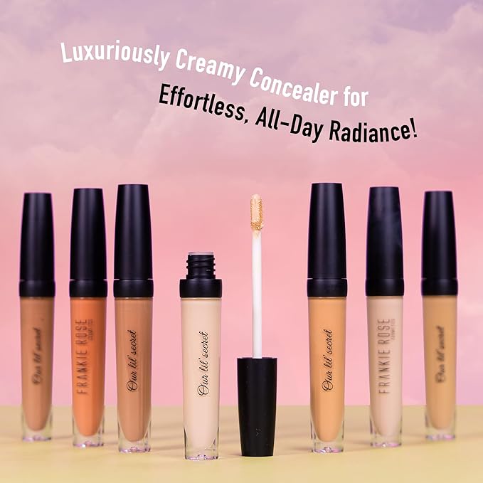 Frankie Rose Cosmetics Our Lil’ Secret Concealer - Full, Long Lasting Coverage for Dark Circles and Fine Lines - Easy to Blend - Soft, Smooth Complexion - Truffle
