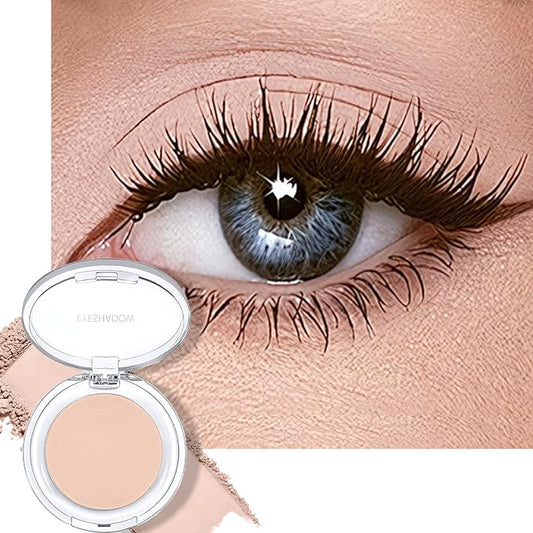 Beige Nude Eyeshadow Palette - Single Matte Eyeshadow Silky Pressed Eye Shadow Powder, Compact Lightweight Blendable Neutral Eyeshadow, Daily Matte Eyes Makeup, #01