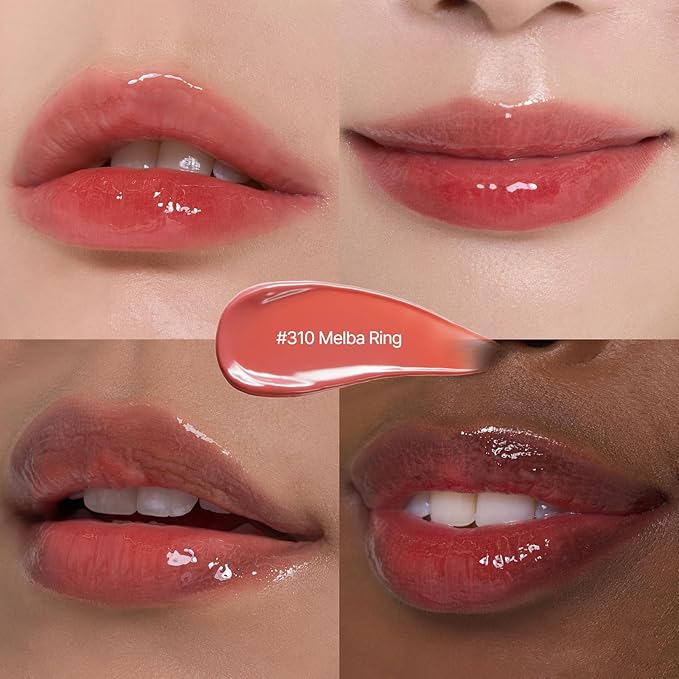Laka Jelling Nude Gloss Mini, 1.9g/0.07oz, Sheer Hydrating Lip Oil with No Stain, Non-Sticky, Nourishing Gloss for a Fresh, Glowy Look, Vegan, Clean Beauty Makeup, K-Beauty (#310 Melbaring)