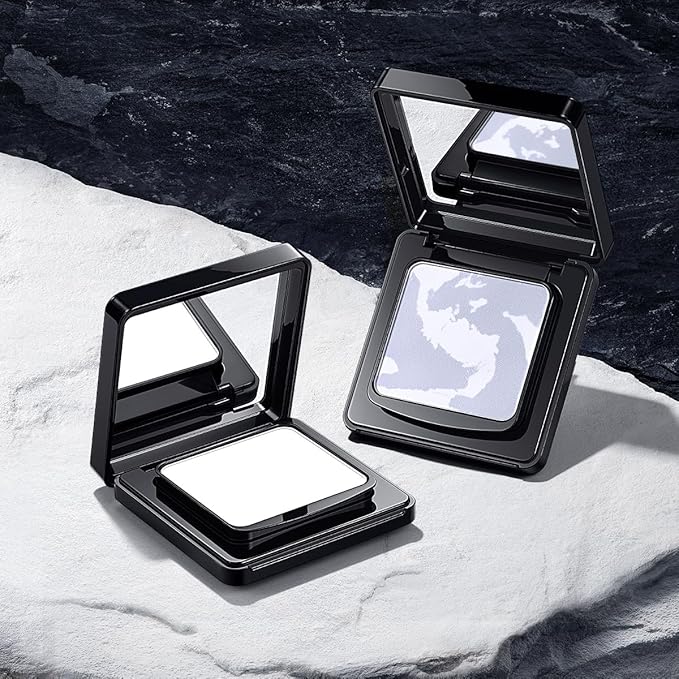 CARSLAN Waterproof Face Pressed Powder Compact, 24H Longlasting Oil Control Pressed Setting Powder Talc-Free Makeup, Shine Free, Poreless, Smooth, 02 for oily skin (0.28Oz)