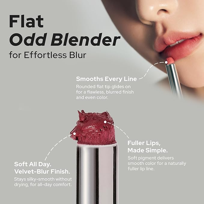 Unseen Blur Soft-matte Lip Tint Long-Lasting Stain, Blendable 3.2g, Holiday Stocking Stuffer, Winter Makeup Essentials (178 Speak easy, 0.11 oz)