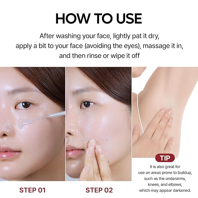 Dr.Melaxin Peel Shot Glow Rice Peeling Ampoule 80ml Daily Soft Exfoliating Face and Body Scrub Dead Skin Cells Blackhead Remover for All Skin Types korean skin care