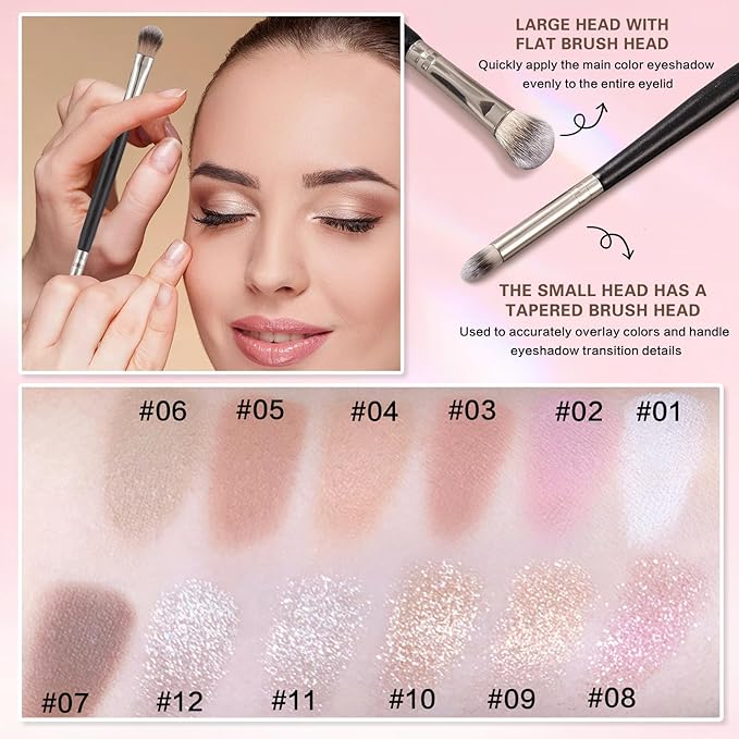 Shimmer Eyeshadow,Single Eye Shadow for Older Women,Blushing Lizard Eyeshadow Makeup,Lightweight Blendable Formula,Sombras de Ojos Profesional (10 Cowboy)