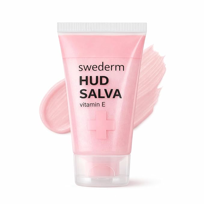 swederm Hudsalva Hand Cream for Women 1.69 Oz - Healing Ointment for Dry Skin with Vitamin E - Hands and Foot Cream - Full Body Moisturizer for Skin Care - Quickly Absorb - Made in Sweden - Pink
