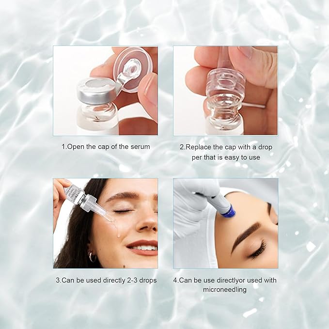 BB Facial Glow Starter Kit Serum Ampoule Hyaluronic Acid Essence for Skin Care, Hydrating and Improves Skin Radiance, 0.27oz 12 Vials