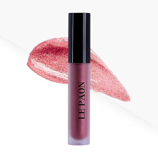 LePaon Cosmetics Pout Cloud Lipgloss – Long-wear, Transfer-Proof Matte Lipstick with High Pigment Payoff – Infused with Vitamin E for Extended Hydration (Sugar Silk)