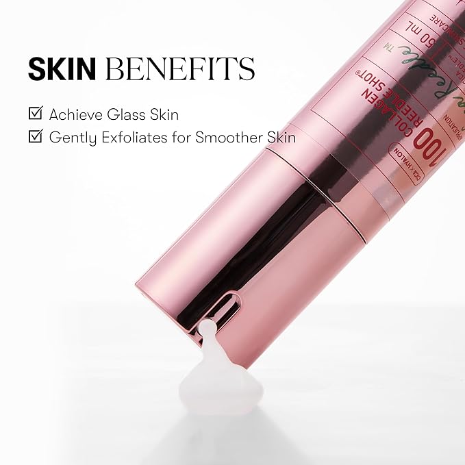 VT COSMETICS Pink Reedle Shot 100 Serum with 500Da Collagen Extract & Spicule Microneedling Formula, Korean Skin Booster, 1.69 fl oz(50ml)