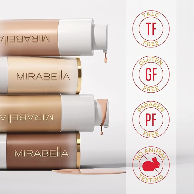 MIRABELLA - Invincible for All HD Liquid Foundation, Moisturizing Face Products for All Skin Types, Full-Coverage Lightweight Foundation Makeup, Moisturizing & Hydrating Beauty Care, Tan T160