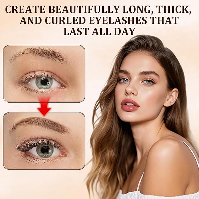 2 Pack 4D Silk Fiber Lash Mascara, Waterproof Silk Fibre Thick Lengthening Mascara