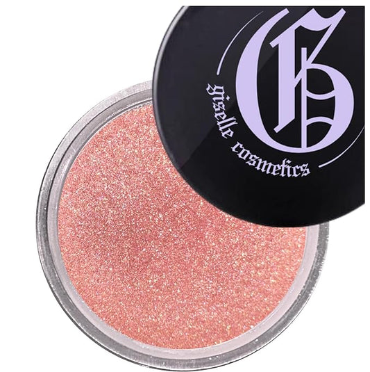 Orange Rose Pastel Loose Mineral Eye Shadow - Organic, Talc-Free, High Pigment Eye Shadow Palette Makeup with Glitter Eyeshadow in Hot Pink, Orange, White, Light Purple, and Bronze