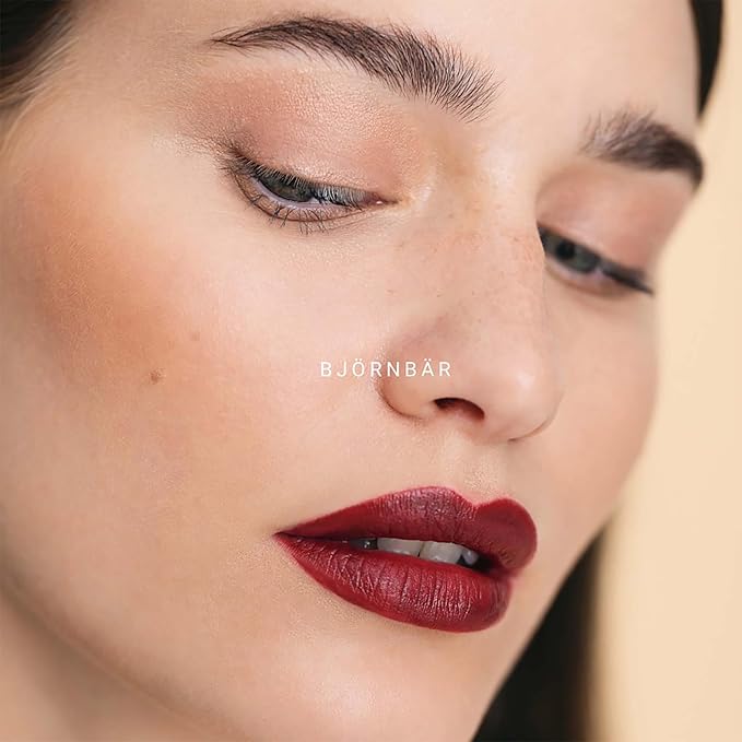 IDUN Minerals Matte Lipstick - Vegan Formula - Highly Pigmented - Rich Color Payoff - Long Lasting Wear - Suitable For All Skin Types - Bjornbar - 0.14 Oz, Deep Purple, (I0100316)
