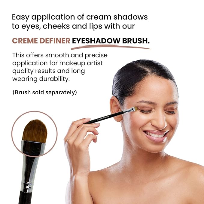 Mommy Makeup Any Wear Creme Eyeshadow - Waterproof, Crease-Proof, Long Lasting, High Pigment, Oil-free - Cream to Powder for Eyes, Cheeks & Lips (Cashmere)