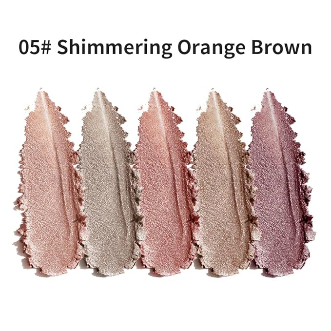 4 Color Eyeshadow Palette, Matte and Shimmer Powder Makeup, Highly Pigmented Blendable Shadows, Long-Lasting Waterproof, Natural Nude Brown Pink Shades (B-5#, 1 Count (Pack of 1))