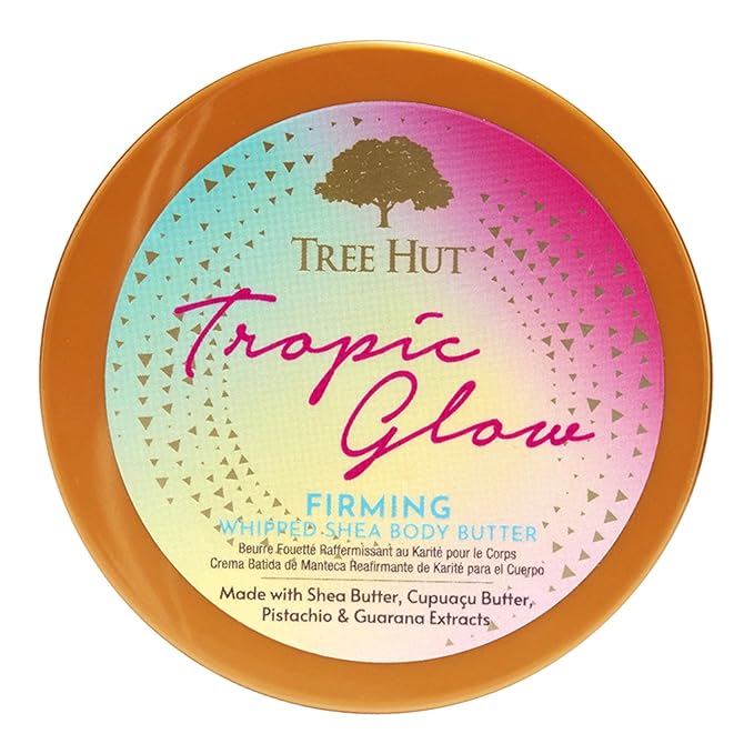 Tree Hut Tropic Glow Whipped Shea Body Butter, Long-Lasting Hydration for Soft, Smooth Skin, Lightweight Moisturizer, Holiday Gift & Stocking Stuffer, 8.4 fl oz