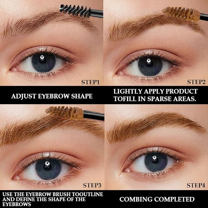 Tinted Thickening Brow Mascara,Brow Fast Sculpt,Waterproof, Transfer-proof, Brush to Fill in Eyebrows and Cover Gray Hairs - Cruelty Free (2pcs 03 Auburn &04 Rich Auburn)