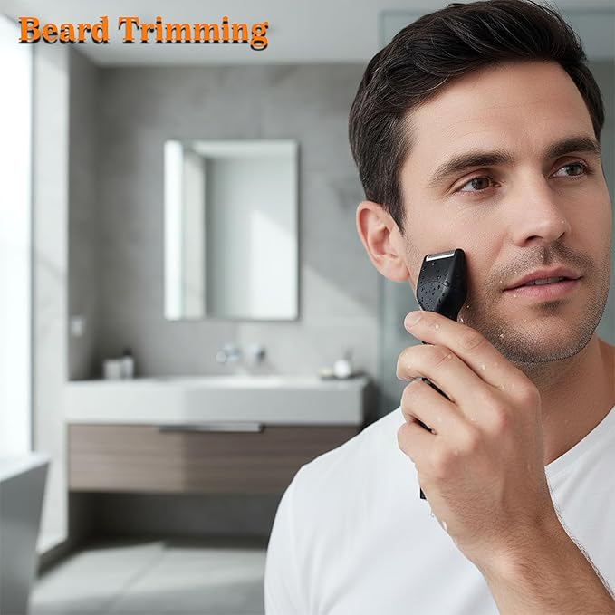 Ear and Nose Hair Trimmer Clipper - 4-in-1 Grooming Tool for Nose Hair, Ear Hair, Beard, Eyebrows, Head Hair, Body Hair, Armpit, Leg (Black)