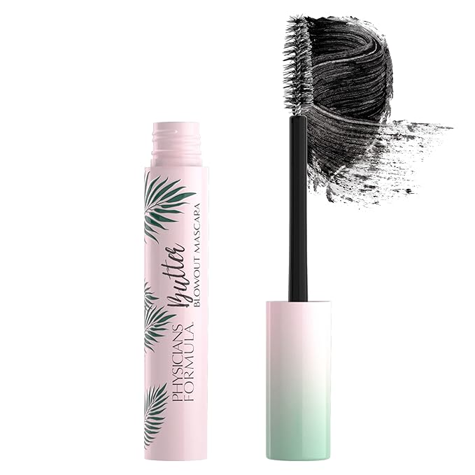 Physicians Formula Butter Blowout Keratin Infused Volumizing Lengthening Mascara, Black, Defining, Curling, Multiplying