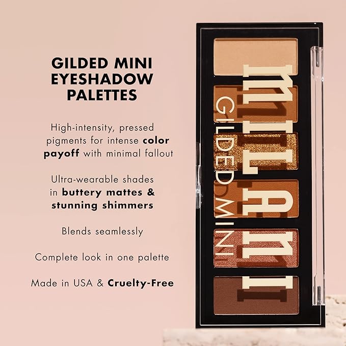 Milani Gilded Mini Eyeshadow Palette with 6 Matte & Shimmer Hues - Call Me Old-Fashioned
