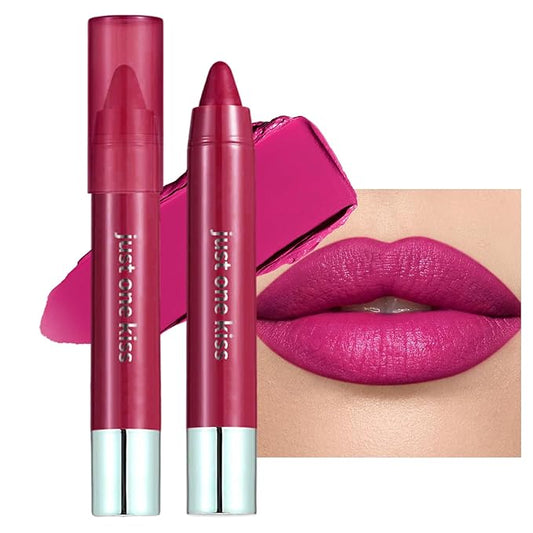 Hydrating Lipstick Cream Lip Crayon, Moisturizing Long-lasting Waterproof Stick for Women, High-Pigment Smooth Lip Liner & Tinted Lip Balm in One, Buildable Color with Natural Gloss Finish, 12