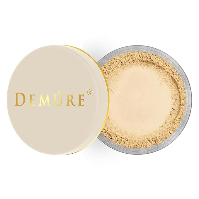 Demure Mineral Make Up, Medium Warm Mineral Foundation Makeup, Concealer Makeup, Natural Makeup Made with Pure Crushed Minerals, Loose Face Powder.