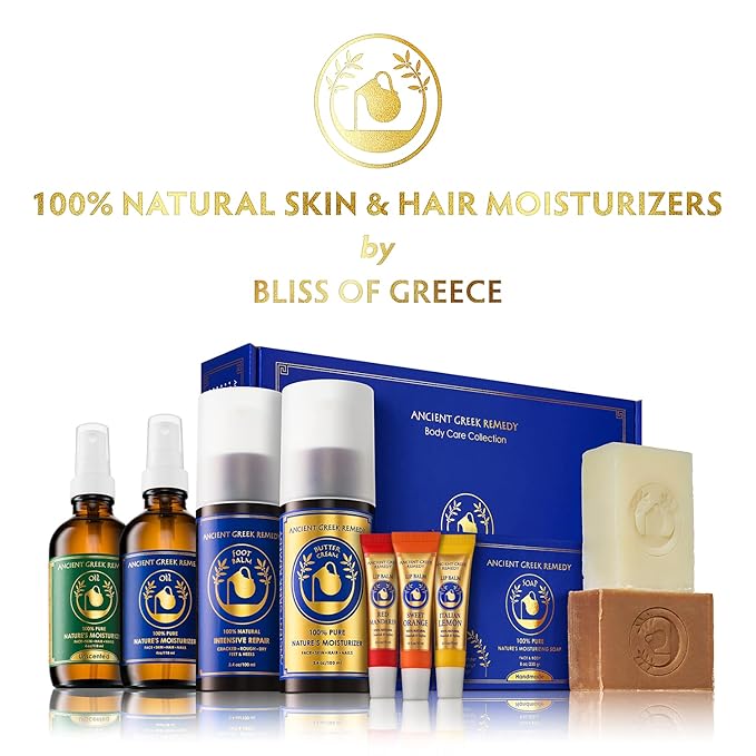 Ancient Greek Remedy Face Oil for Dry Skin - Organic Unscented Anti-Aging Facial Serum - Jojoba, Rosehip, Almond, Olive, Vitamin E - Fast Absorbing Hydrating Body Moisturizer for Women & Men 4 oz
