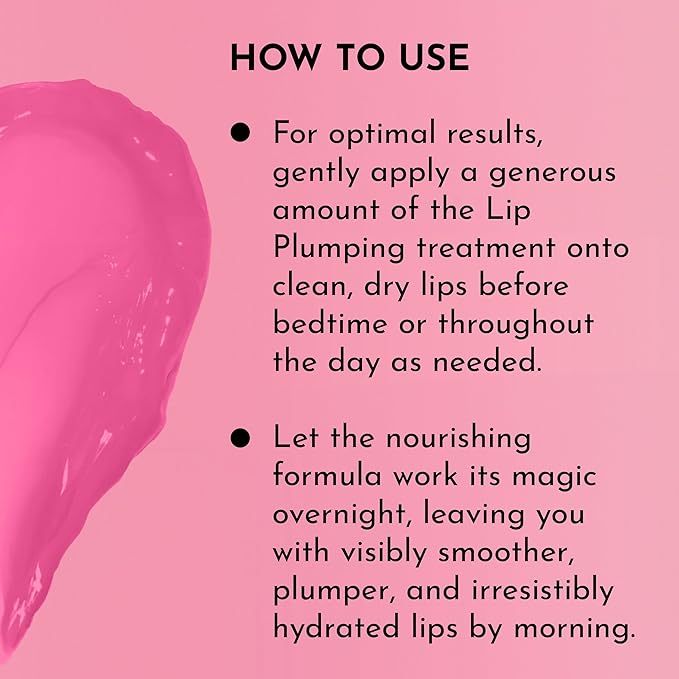 Lawless Women's Forget The Filler Overnight Lip Plumping, Juicy Watermelon, Pink, 0.28 Ounce (Pack of 1)
