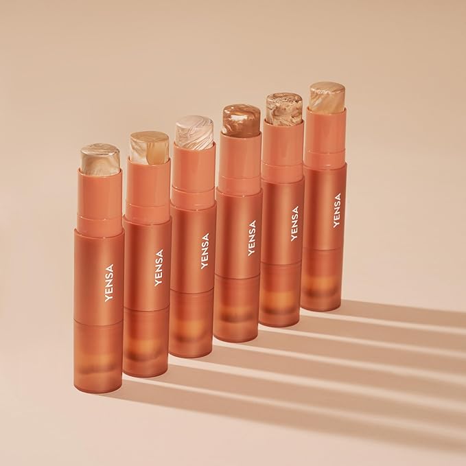 YENSA Super Serum Silk Tinted Foundation Stick - Full Coverage Skin Tint Stick Foundation - Enriched with Vitamin C, Bakuchiol & Ferulic Acid to Brighten & Even Skin Tone - Deep 1 (0.35 oz)