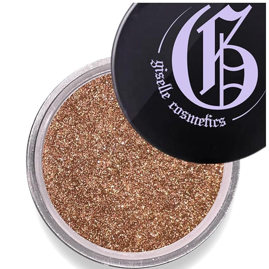 Leonardo Mineral Eye Shadow - Organic, Natural Eye Shadow Palette Makeup with Light Brown, Gold Shimmer, Copper, Iridescent, Bronze - Talc-free Loose Powder Glitter Smokey Eye Look