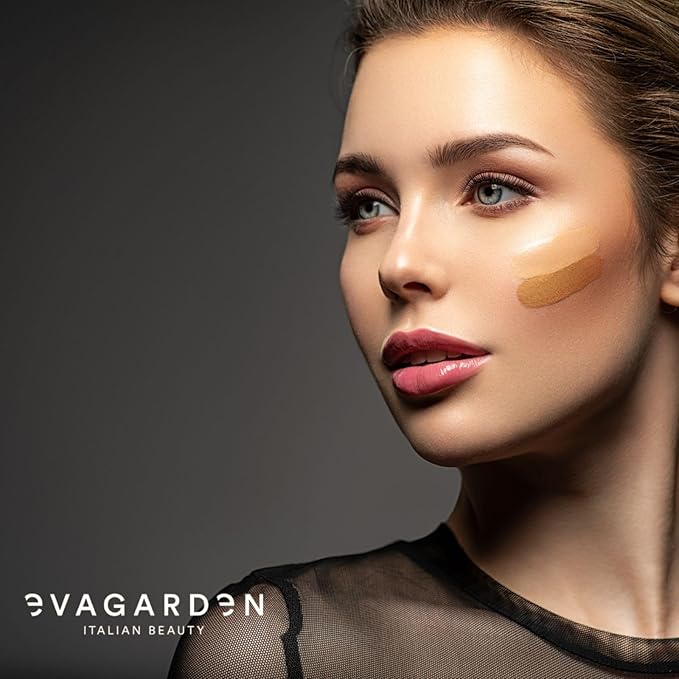 EVAGARDEN Perfect Skin Foundation - Soft Texture Ensures Excellent Coverage and Natural Finish - Visibly Reduces Signs of Aging - Smooth and Moisturizes Your Epidermis - 232 Ivory Cream - 1.01 oz
