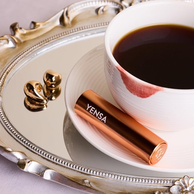 YENSA Vibrant Silk Hydrating Lip Stick - Long Lasting Lipstick with Hyaluronic Acid, Vitamin E & Super Oils - High Pigment Color & Semi Glossy Finish - Moisturizing Formula - Free Spirit (0.12 oz)