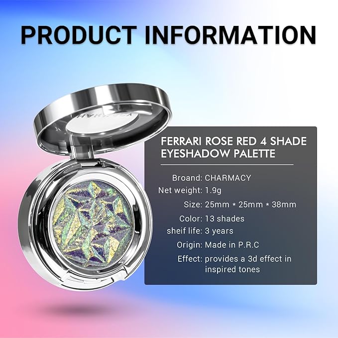 CHARMACY Duochrome Eyeshadow, Insane Shifters Chameleon Eyeshadow, Creates High-Impact, Metallic Eye Looks, 100% Vegan and Cruelty Free (Chameleon-#803, 0.06 Ounce (Pack of 1))