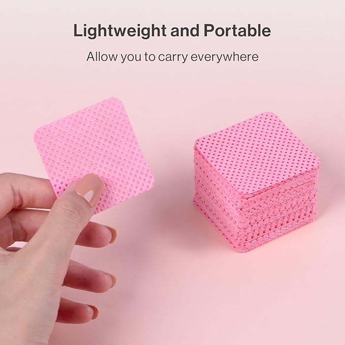 MelodySusie 900Pcs Lint Free Nail Wipes Super Absorbent Soft Non-Woven for Fingernail Polish Remover and Eyelash Extension Wipes for Nail Art