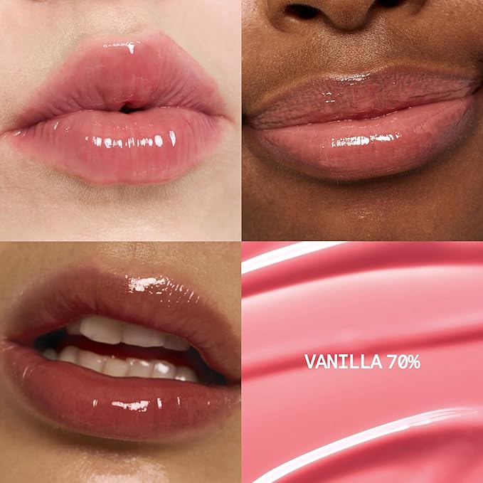 fwee 3D Voluming Gloss 70% (Rich) | Vanilla 70% | High Shine, Non-Sticky Lip Gloss for Makeup | Long-Lasting, Moisturizing Gel Formula | 30%, 70% Pigment Options | Stocking Stuffers | 5.3g