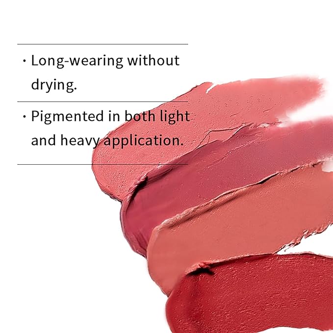 ALOBON Cream Lip Gloss Lipstick, Long-Lasting Color Development Cranberry Red Anti-Smudge Matte Lipstick (05 Cream peach color)