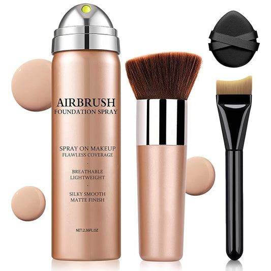 Air Brush Makeup Foundation,Magic Minerals Airbrush Foundation Makeup,Silk Flawless,Buildable Coverage,Moisturizing Formula for Smooth Radiant Skin (05 Light)