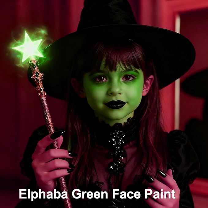 MEICOLY Lime Green Face Body Paint Stick,Christmas Stocking Stuffers,Elphaba Green Face Paint,Body Paint for Halloween SFX Cosplay Witch Makeup,Hunting Camo Paint,St Patricks Day Accessories