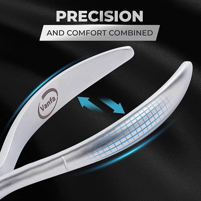 Vanfa Cuticle Nippers, Cuticle Trimmer, Professional Cuticle Cutter - Extremely Sharp - Stainless Steel - Square Head - Single Spring - VF05 Jaw #14 (Pack of 1)