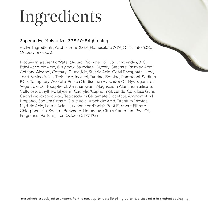 Murad Superactive Brightening Moisturizer SPF 50 - Vitamin C Packed Hydrating Ulta Sheer Facial Sunscreen W/Lipid-boosting Technology for Preventative Aging Protection from UVA/UVB (1.7 Fl Oz)