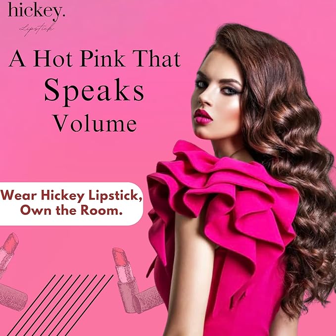 Hickey Lipstick for Women | Nude, Pink & Red Lipsticks Shades | Long Lasting Lipstick for women | Moisturizing, Hydrating & Velvet Finish | 24-Hour Waterproof Cream Lipsticks (Pack of 3)