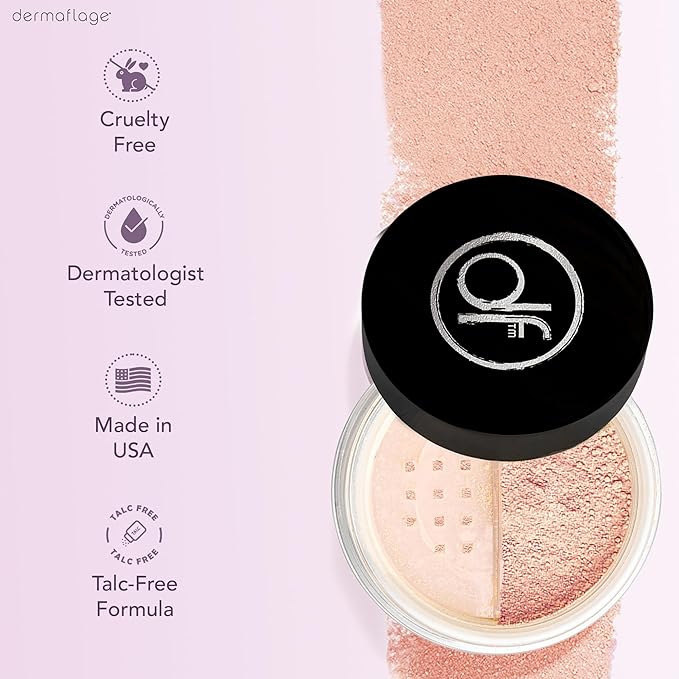 Dermaflage SPF Mineral Powder Sunscreen for Sensitive Skin, All Natural Sunscreen Powder, Broad Spectrum