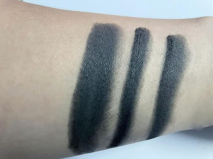 Mysense Single Matte Black Eyeshadow,Pressed Fine Powder Eye Shadow,High Pigment Longwear Single Black Eye Makeup for Day&Night (02)