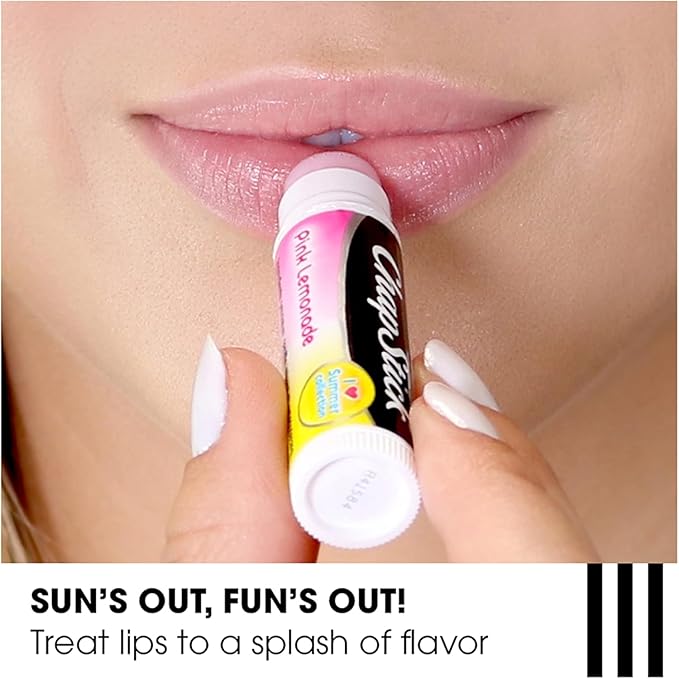 ChapStick Lip Balm, I Love Summer Collection, Variety 3-Pack – Sweet Watermelon, Peaches & Cream, Pink Lemonade, Moisturizing Lip Care, 0.15 Oz Ea