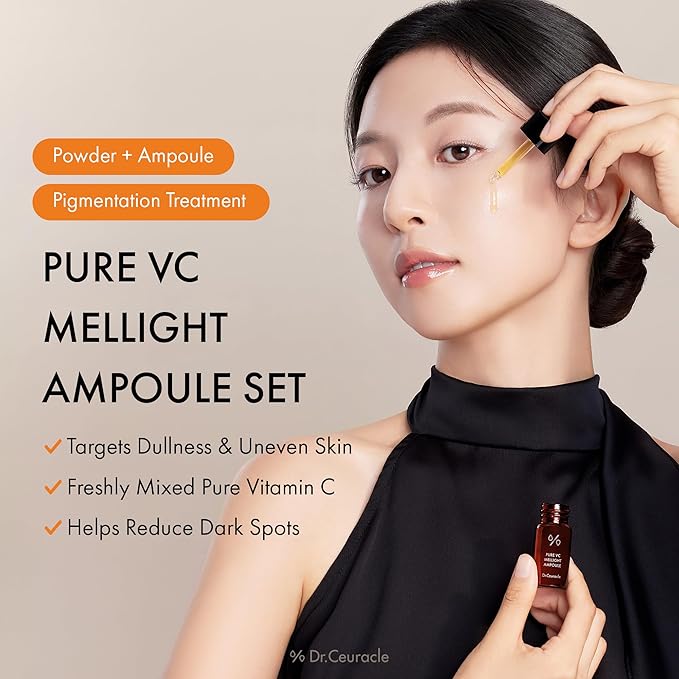 Dr.Ceuracle Pure Vitamin C Mellight Ampoule - Vitamin C Serum for Face, 4 Week Program for Anti-Oxidant, Firming, Clarify, Fade Pigmentation, Skin Radiance (4 Counts (Pack of 1))