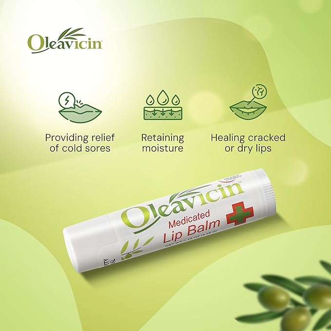 Natural Lip Balm by Oleavicin | Dry Lip Relief | Patented Moisturizing Formula for Chapped Lips | Organic Olive Leaf Extract (3)